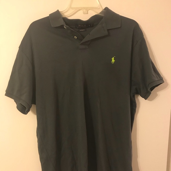 neon green ralph lauren polo shirt